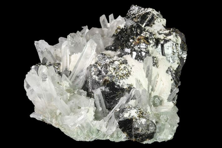 Quartz, Sphalerite & Pyrite Crystal Association - Peru #141849